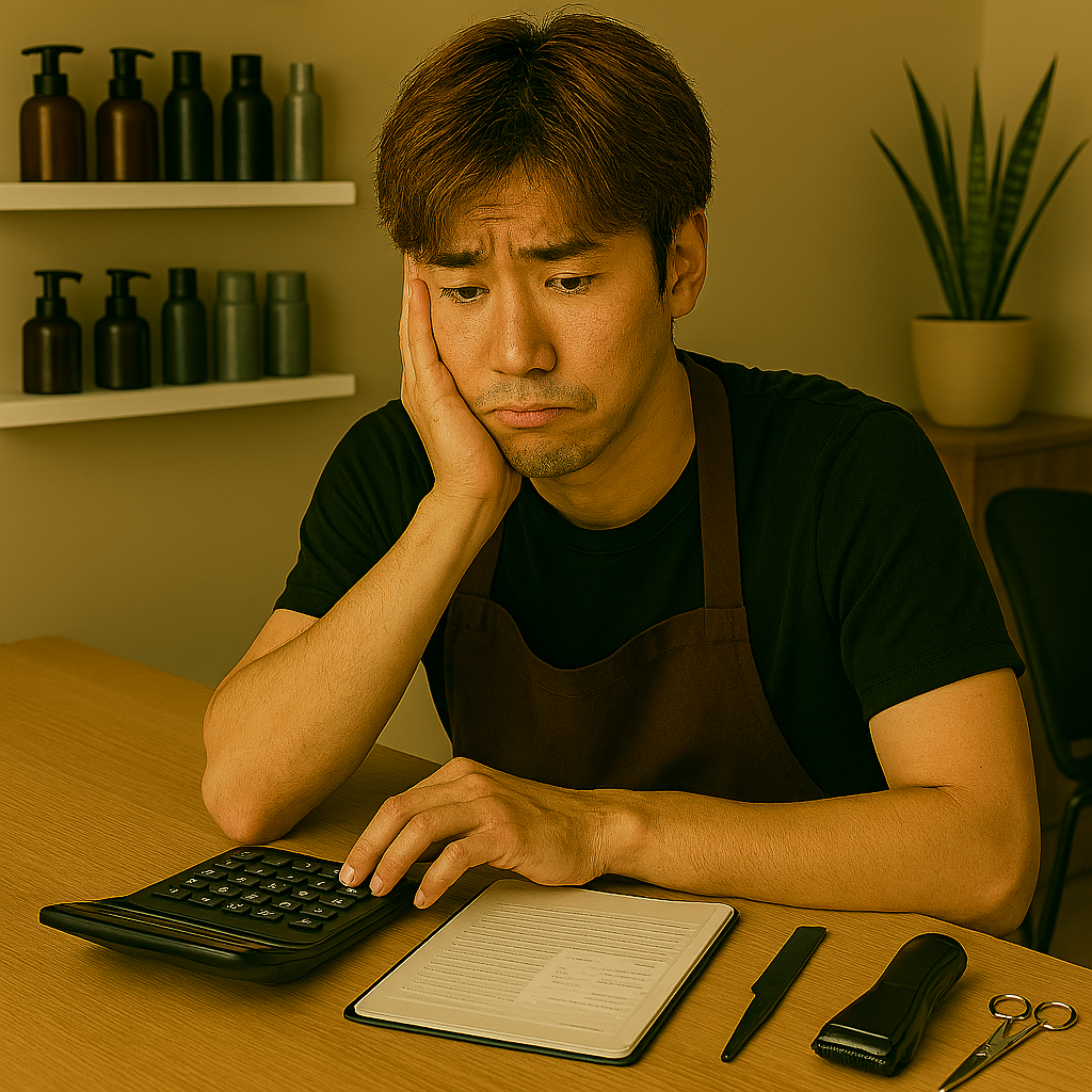 費用高くて困っているお兄さん