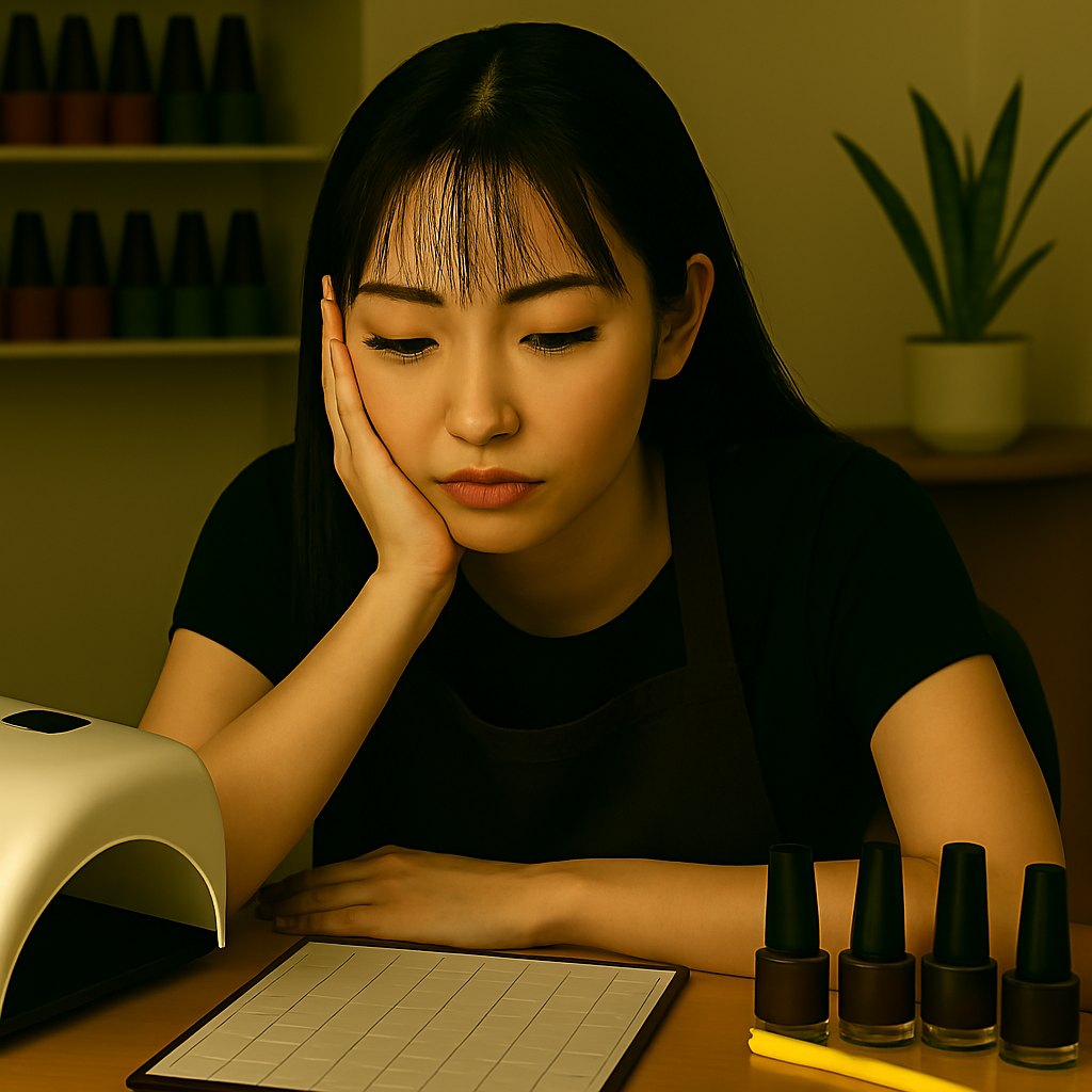 ネイリスト困り顔